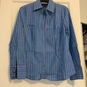 attention Women’s Long-Sleeved Button-Down Shirt